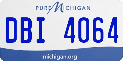 MI license plate DBI4064