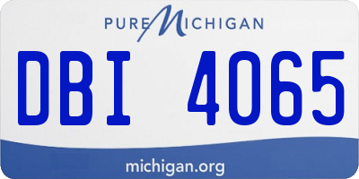 MI license plate DBI4065