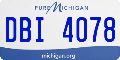 MI license plate DBI4078