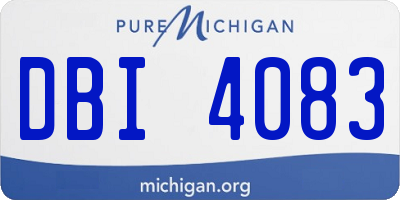 MI license plate DBI4083