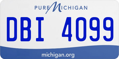 MI license plate DBI4099
