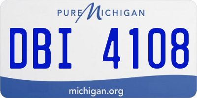 MI license plate DBI4108