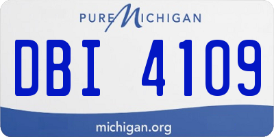 MI license plate DBI4109