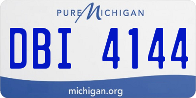 MI license plate DBI4144
