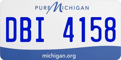 MI license plate DBI4158