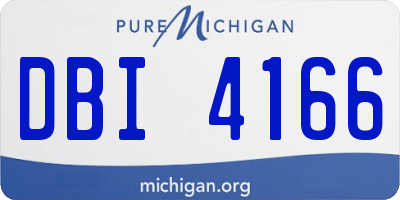 MI license plate DBI4166