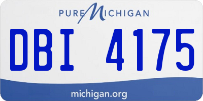 MI license plate DBI4175
