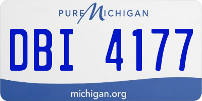 MI license plate DBI4177
