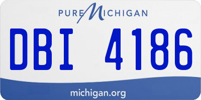 MI license plate DBI4186