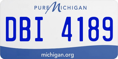 MI license plate DBI4189