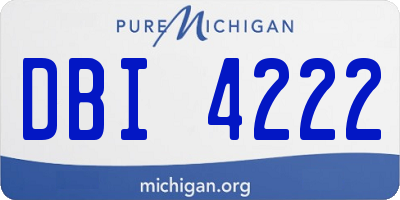 MI license plate DBI4222