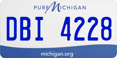 MI license plate DBI4228