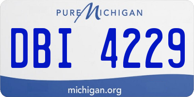 MI license plate DBI4229