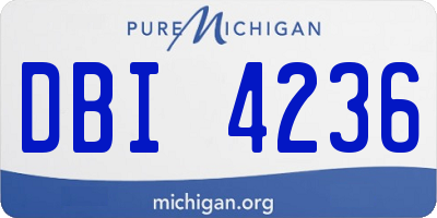 MI license plate DBI4236