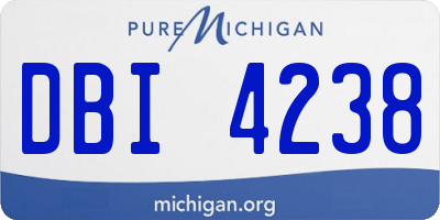 MI license plate DBI4238