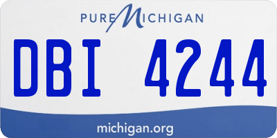 MI license plate DBI4244