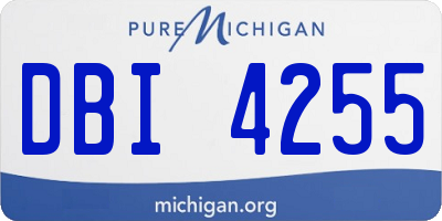 MI license plate DBI4255