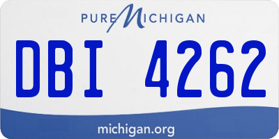MI license plate DBI4262
