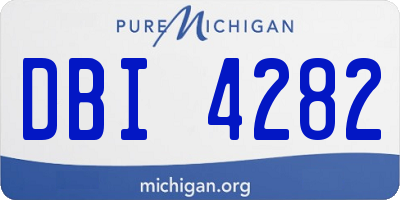 MI license plate DBI4282