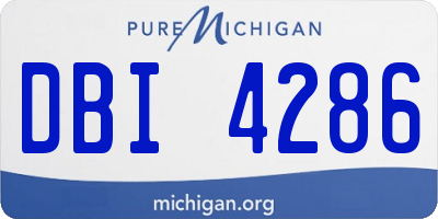 MI license plate DBI4286