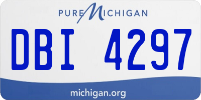 MI license plate DBI4297