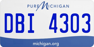 MI license plate DBI4303