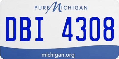 MI license plate DBI4308