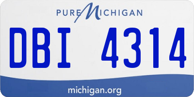 MI license plate DBI4314