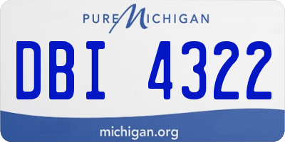 MI license plate DBI4322