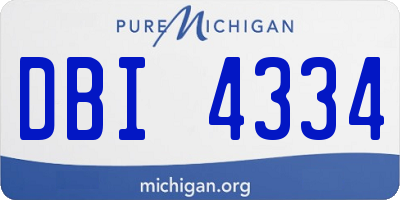 MI license plate DBI4334