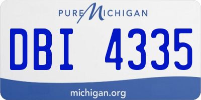 MI license plate DBI4335