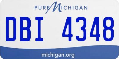 MI license plate DBI4348