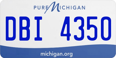 MI license plate DBI4350