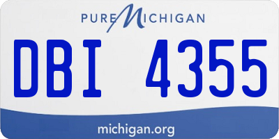 MI license plate DBI4355
