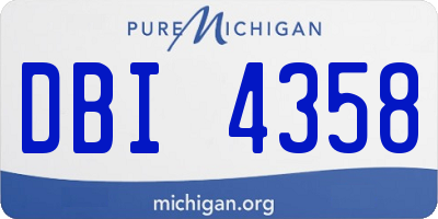 MI license plate DBI4358