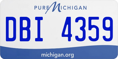 MI license plate DBI4359