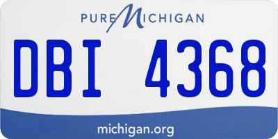 MI license plate DBI4368