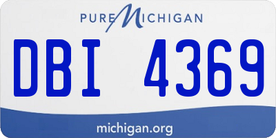 MI license plate DBI4369