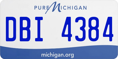 MI license plate DBI4384