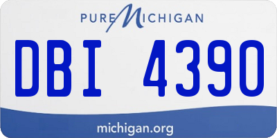 MI license plate DBI4390