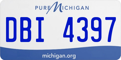 MI license plate DBI4397