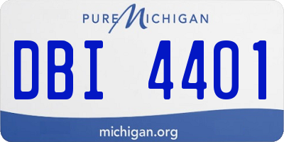 MI license plate DBI4401