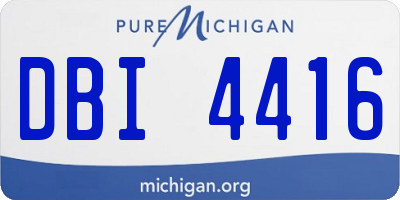 MI license plate DBI4416