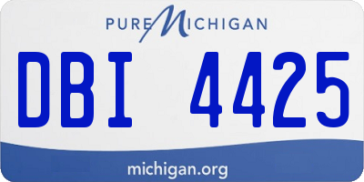 MI license plate DBI4425