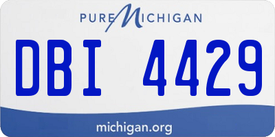 MI license plate DBI4429