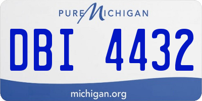 MI license plate DBI4432