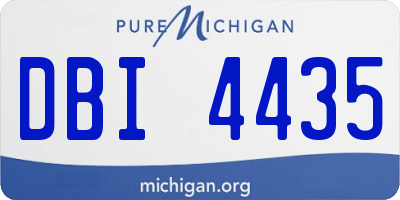 MI license plate DBI4435