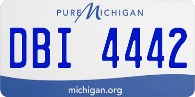 MI license plate DBI4442