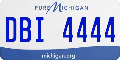 MI license plate DBI4444