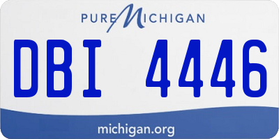 MI license plate DBI4446
